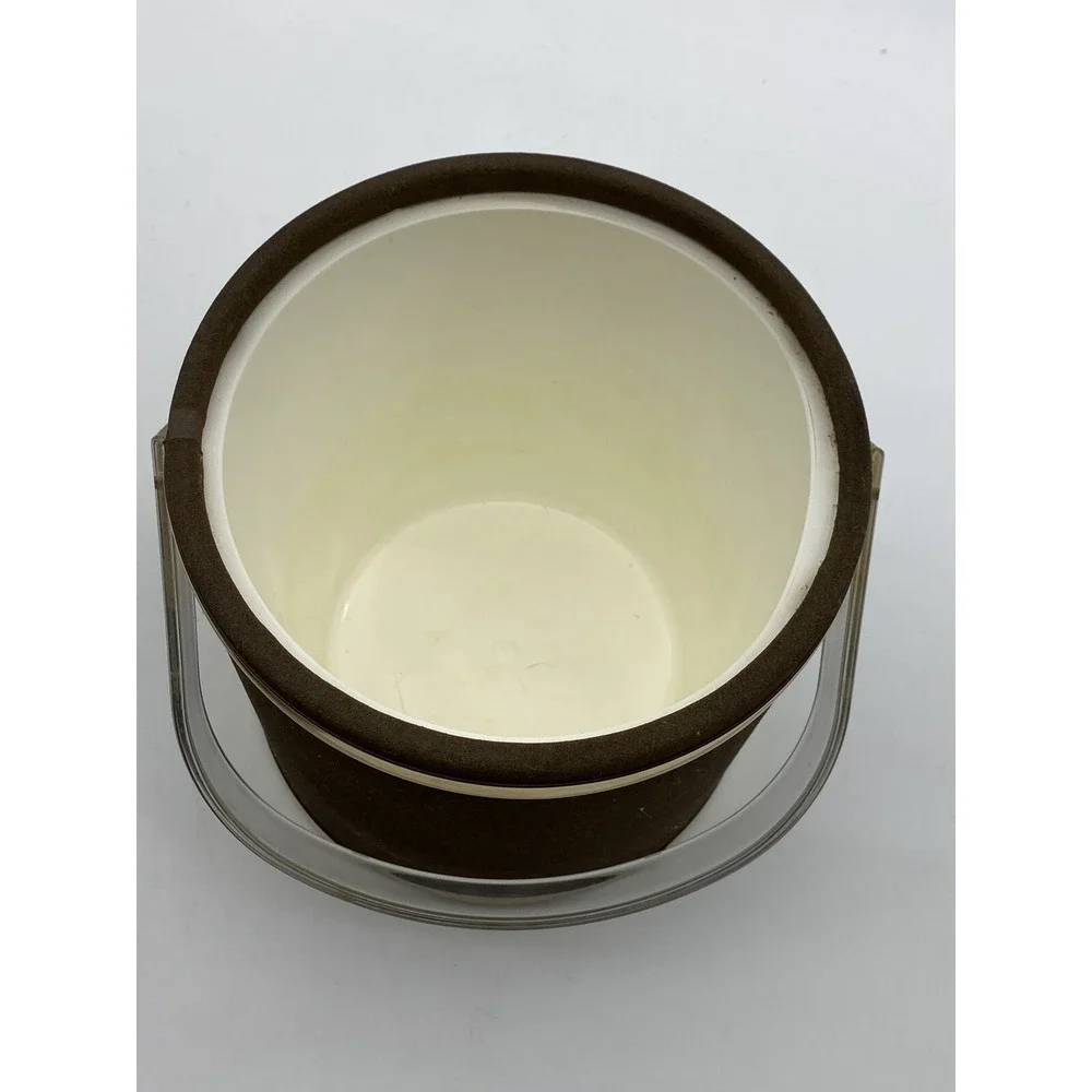 Vintage 60s Norman R. Wamer Ice Bucket Brown Canada Geese MCM Barware Man‎ Cave